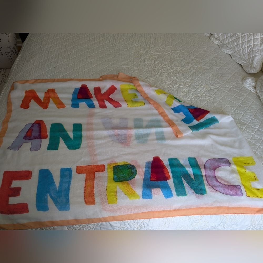 Colorful Lettered Scarf - Picture 2 of 6
